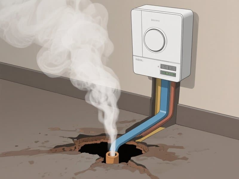 Technische Illustration des Rauchgasverfahrens