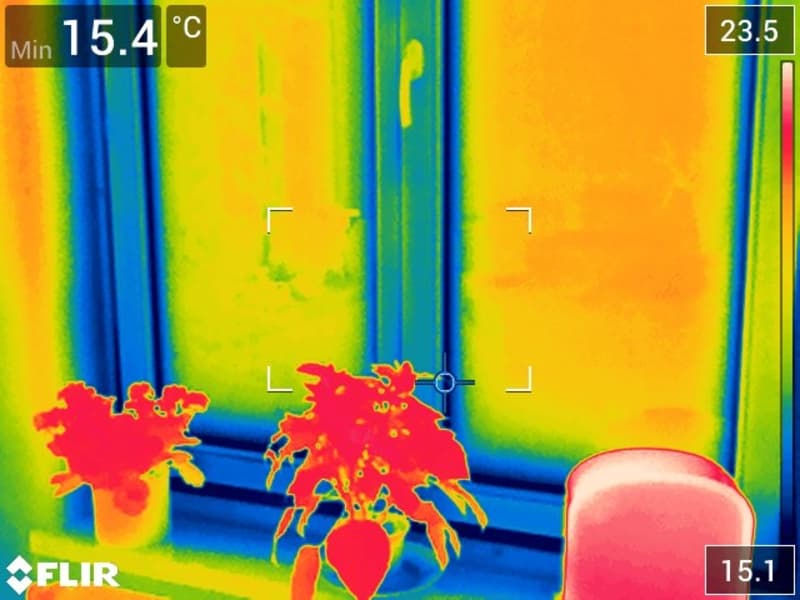 Detailaufnahme thermografischer Analyse